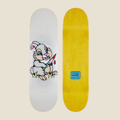 FREE DOME 66/99 Skateboard Deck Killer Bunny 8.25"