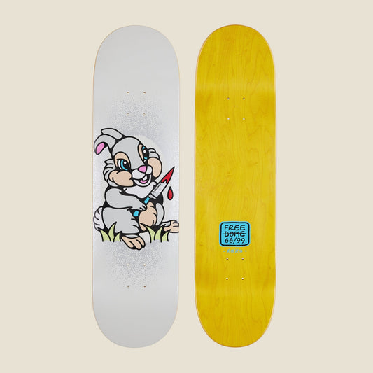 FREE DOME 66/99 Skateboard Deck Killer Bunny 8.25"