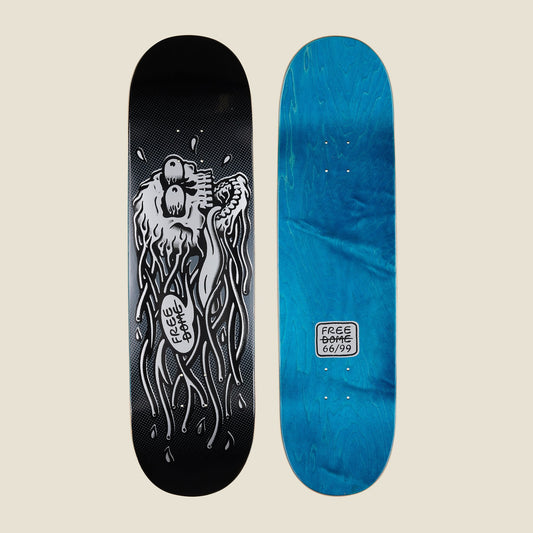 FREE DOME 66/99 Skateboard Deck Raging Skull DARK 8.75"