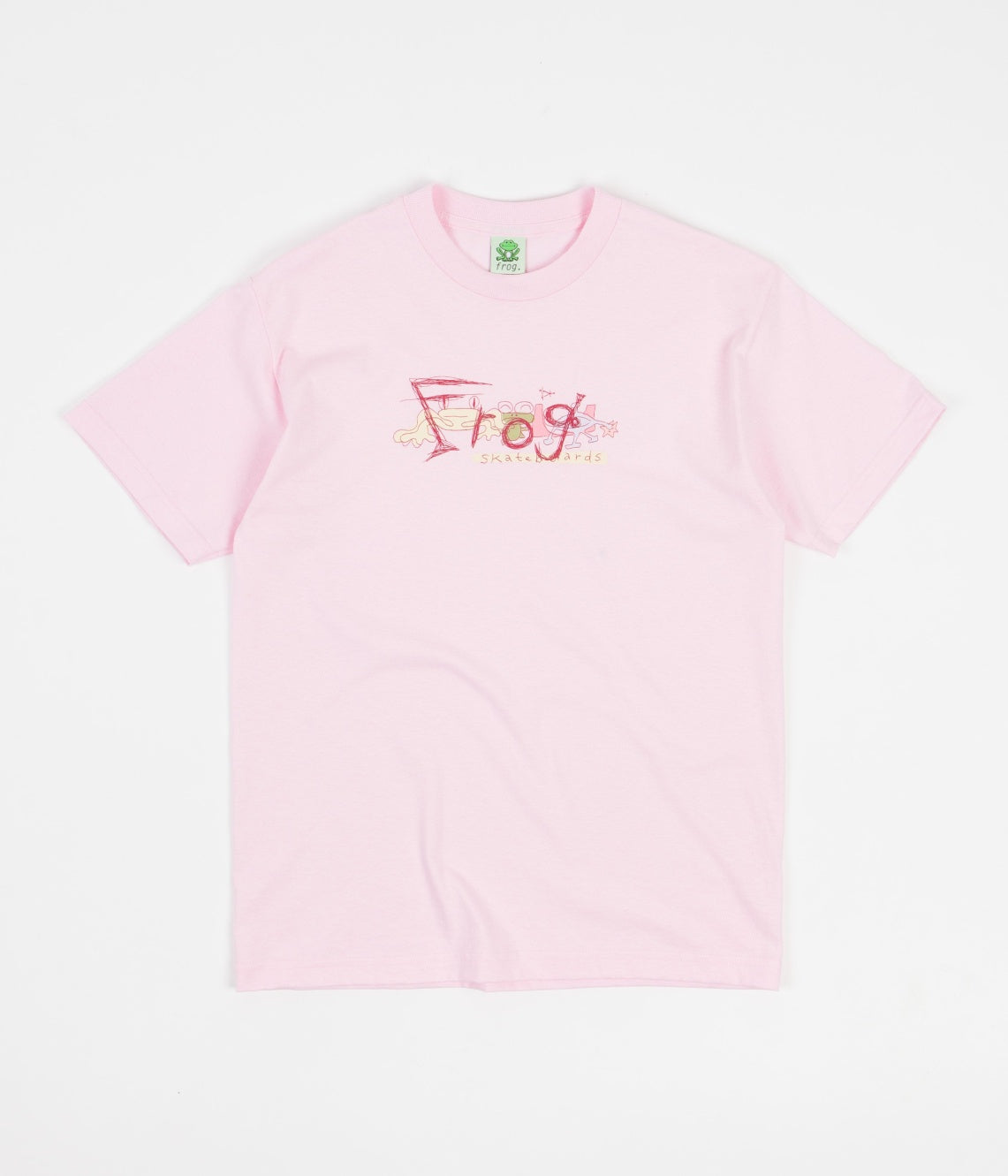 Frog Tee Busy Frog Pink Tone Skateboard T Shirt