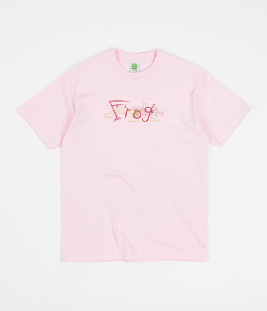 Frog Tee BUSY FROG PINK TONE Skateboard T-Shirt