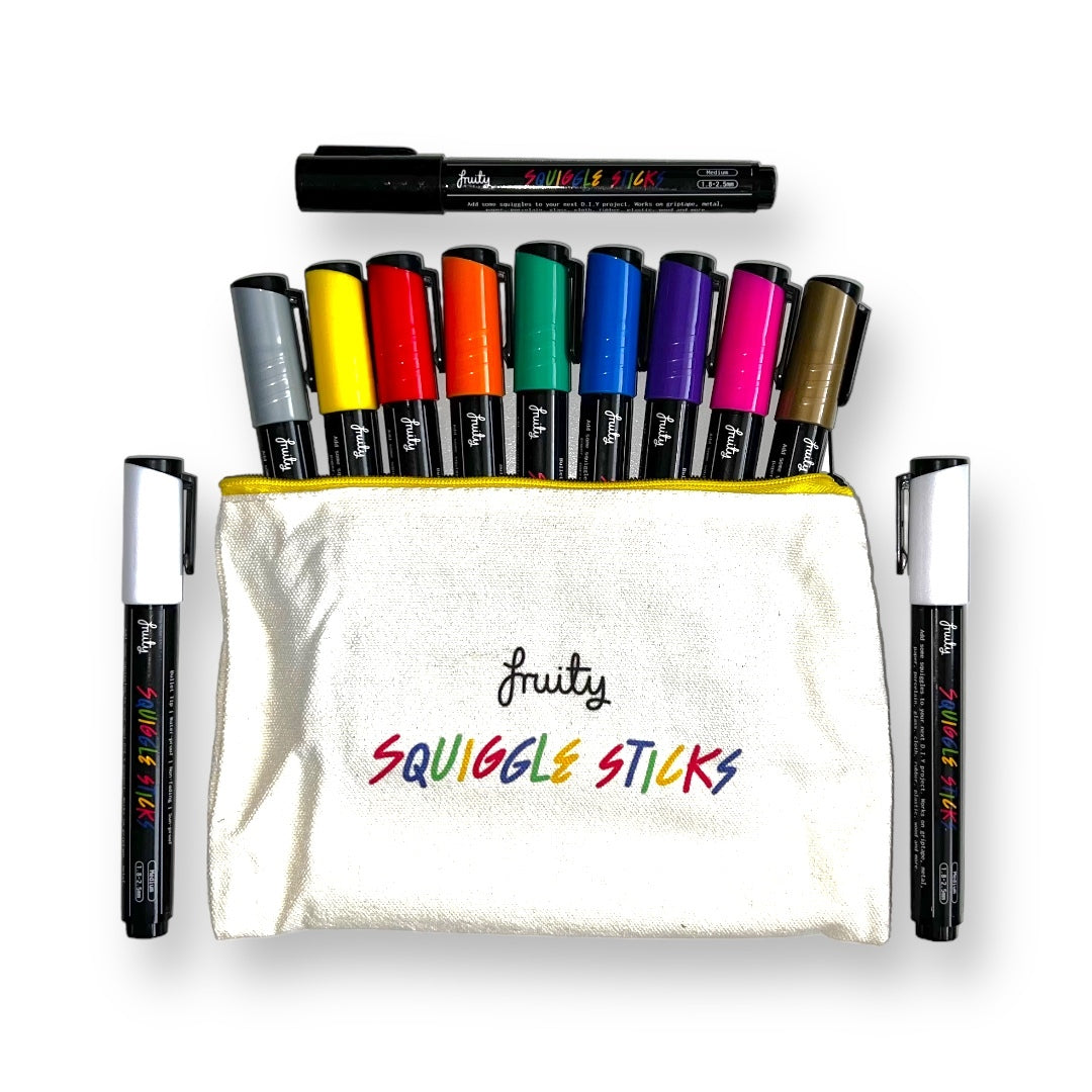 Fruity Squiggle Sticks 12 Pack Pencil Case