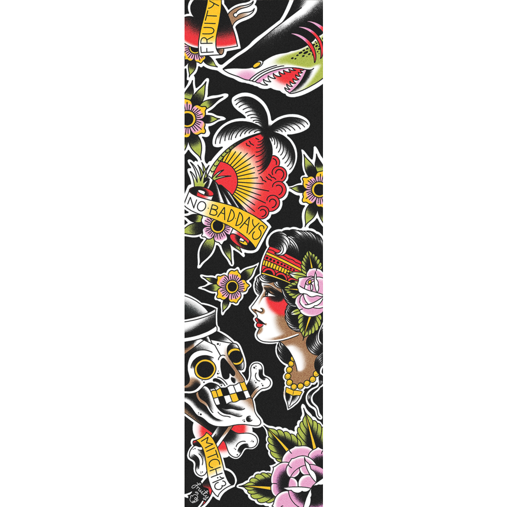 Fruity Griptape 9X33 Mitch 13 Flash Single Sheet Skateboard Deck Griptape
