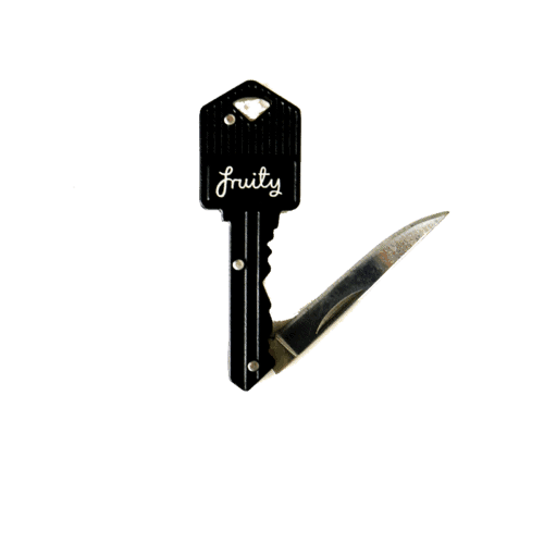 Fruity Griptape Keyring Knife Black Bi Fold