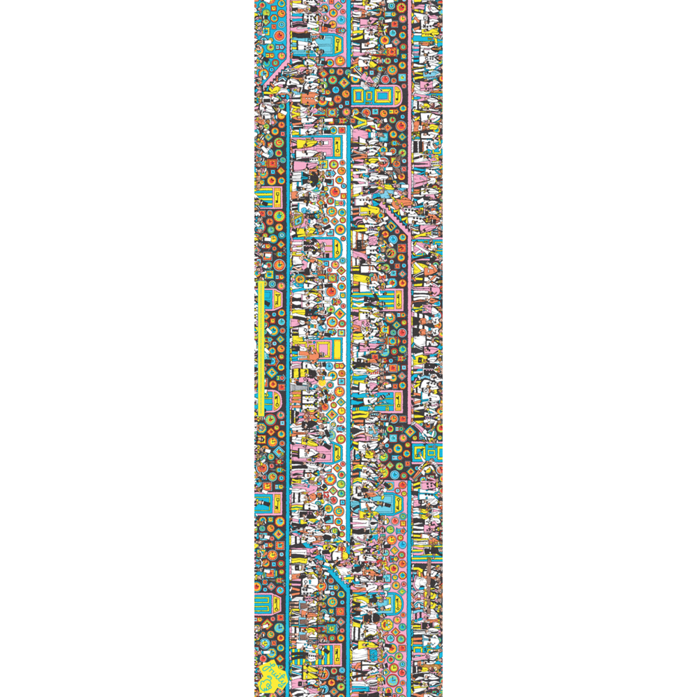 Fruity Griptape Wheres Wally Corridors Single Sheet Skateboard Griptape
