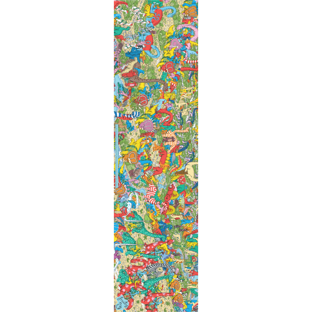 Fruity Griptape Wheres Wally Jurrasic Games Single Sheet Skateboard Griptape