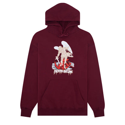 Fucking Awesome Hood Archangel Maroon FA Skateboard Pullover Hoodie