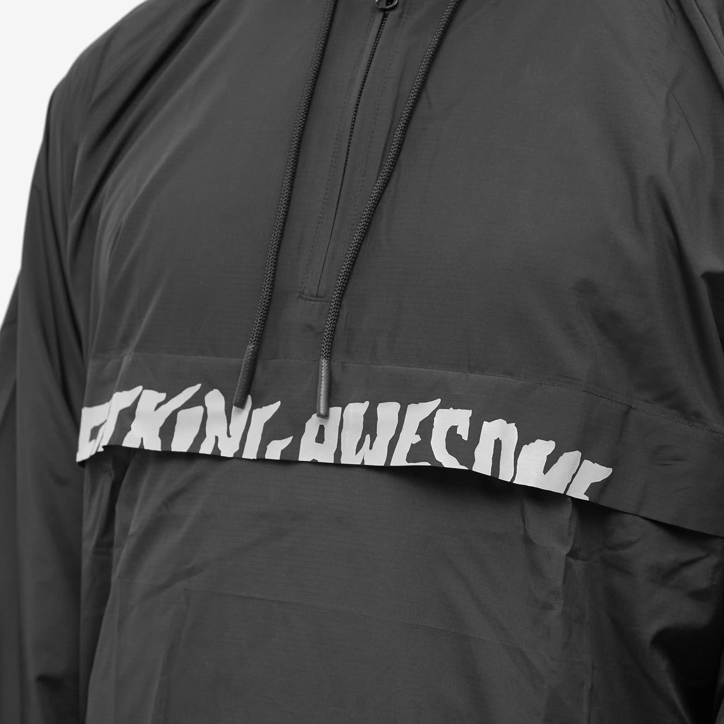 Fucking Awesome Jacket Cut Off Anorak Black FA Skateboard Pullover