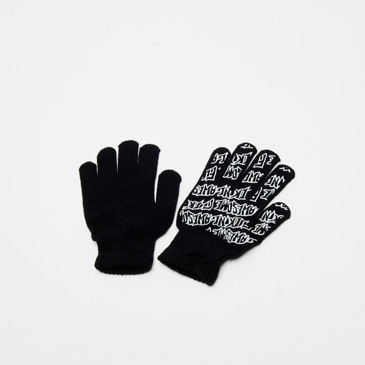 Fucking Awesome Gloves Stamp Allover Print FA Skateboard Gloves