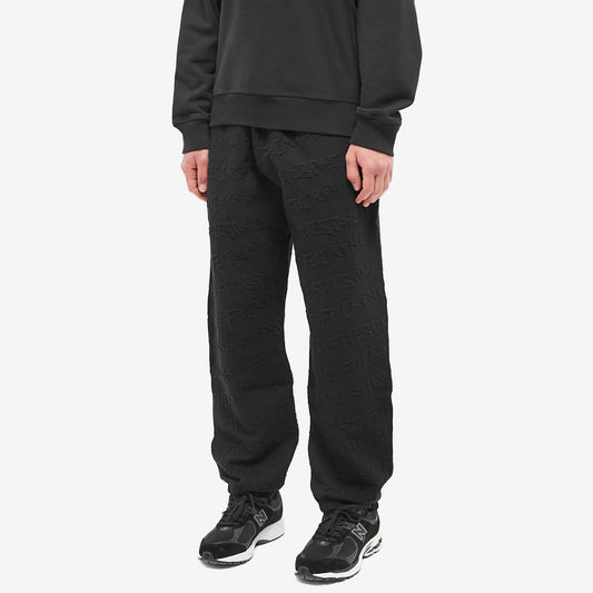 Fucking Awesome Sweat Pant Jacquard Logo Black FA Skateboard Trackies