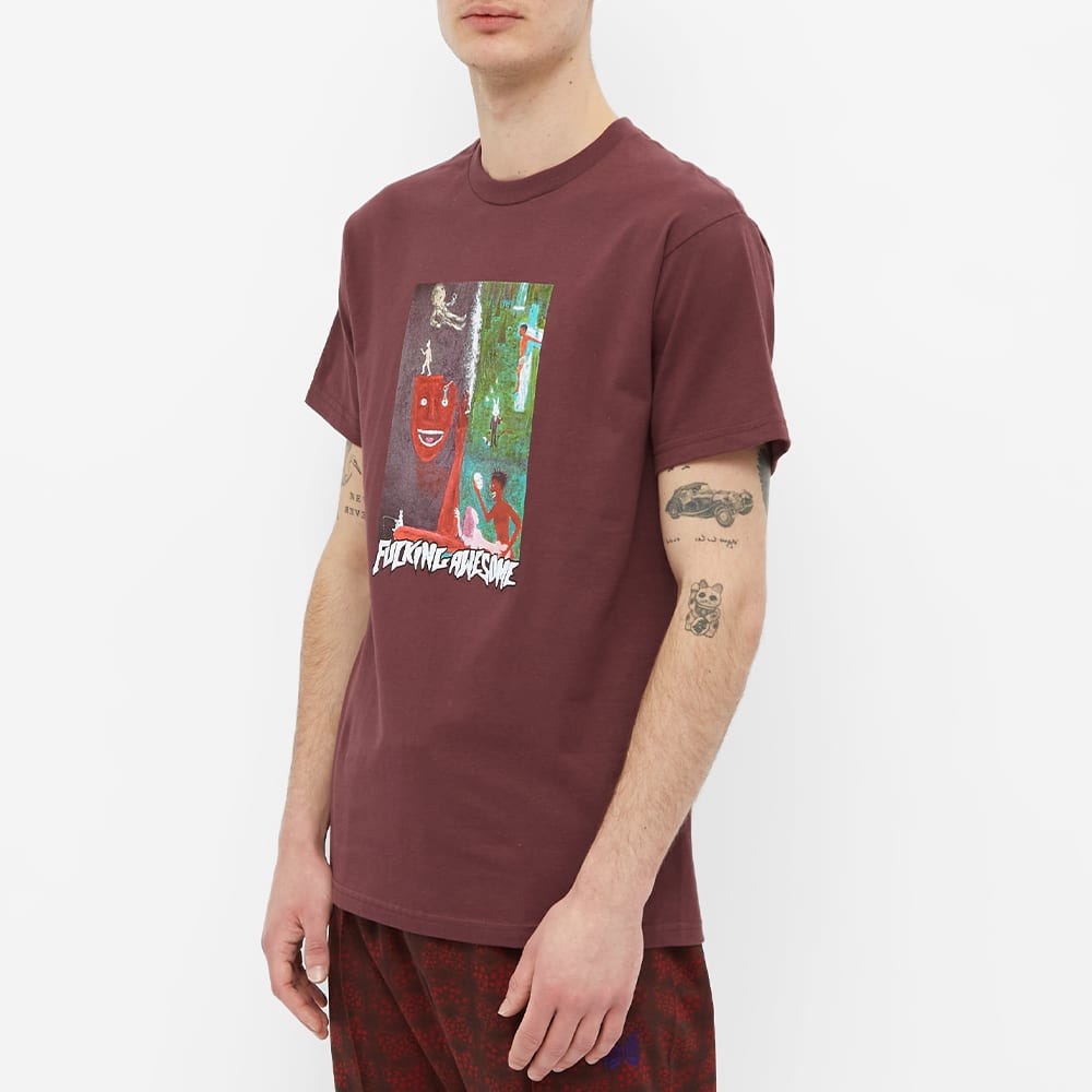 Fucking Awesome Tee Society Maroon FA Skateboard T-Shirt