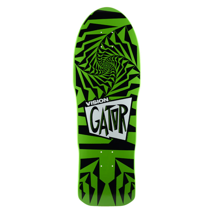 Vision Skateboards Deck Gator Ii Green Black 10 25 Reissue