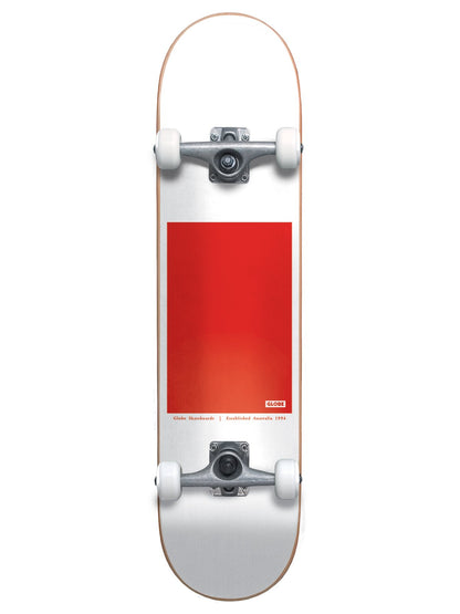Globe Complete Skateboard G0 Block Serif White/Red 8"