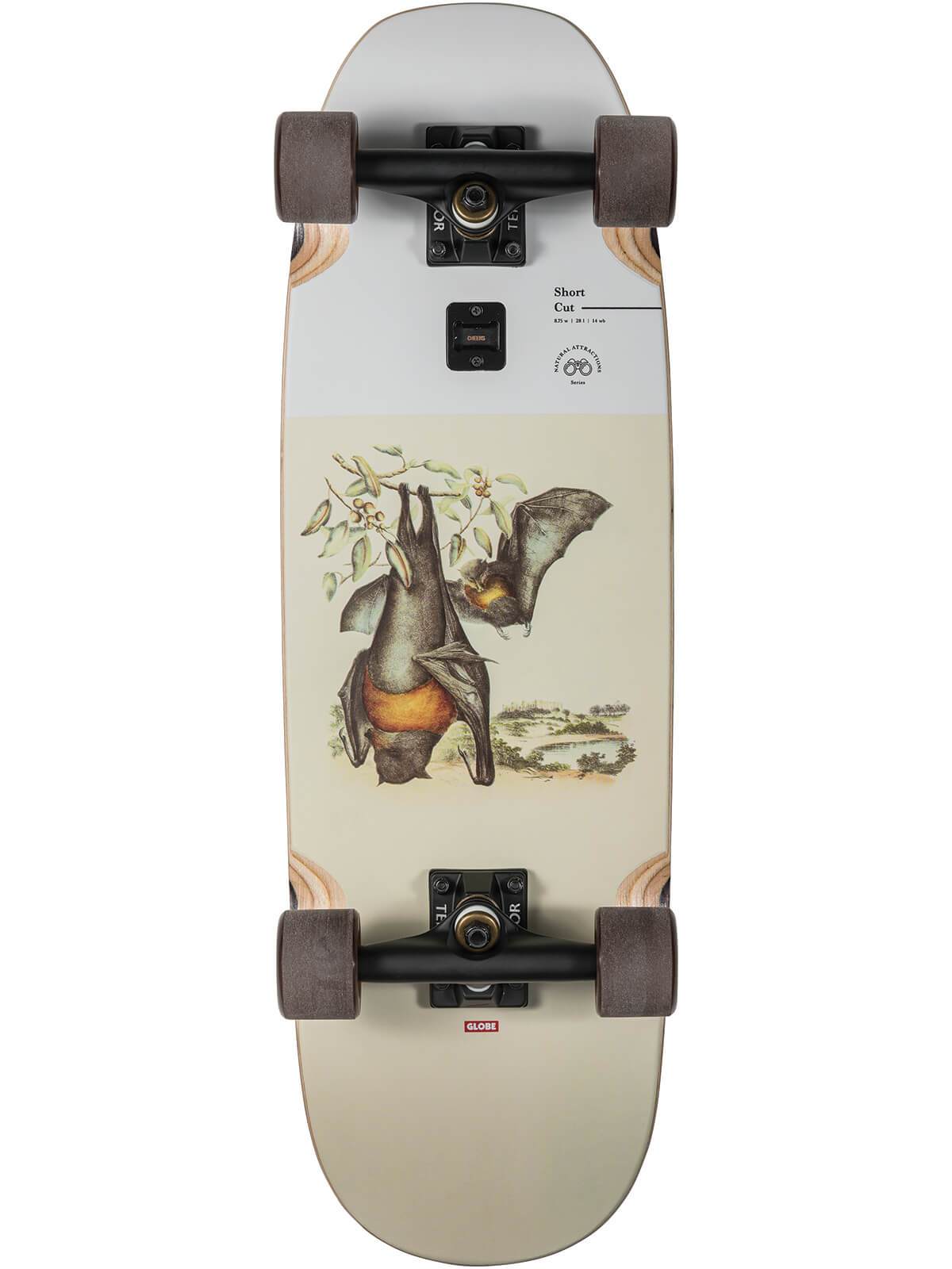 Globe Complete Skateboard Short Cut Flying Foxes 28" Cruiser