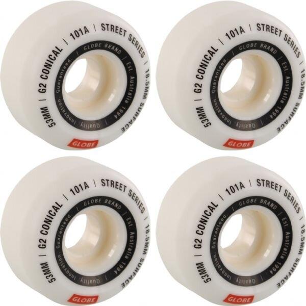 Globe Skateboard Wheels G2 Conical Street White Essential 53Mm