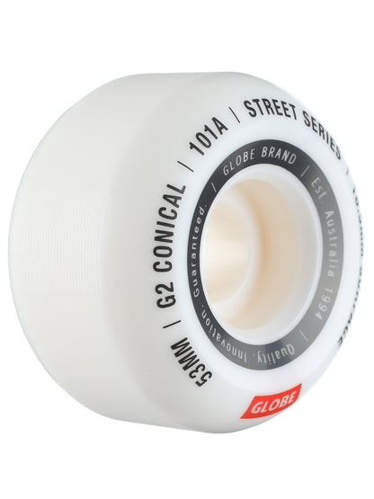 Globe Skateboard Wheels G2 Conical Street White/Essential 53mm