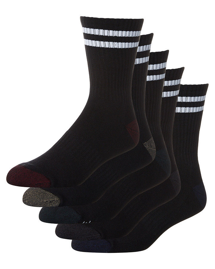 Globe Socks 5 Pack Carter Crew Assorted Black SIZE 7-11 Skateboard Sox