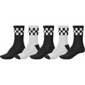 Globe Socks 5 Pack Checker Crew Black White Size 7 11 Skateboard Sox