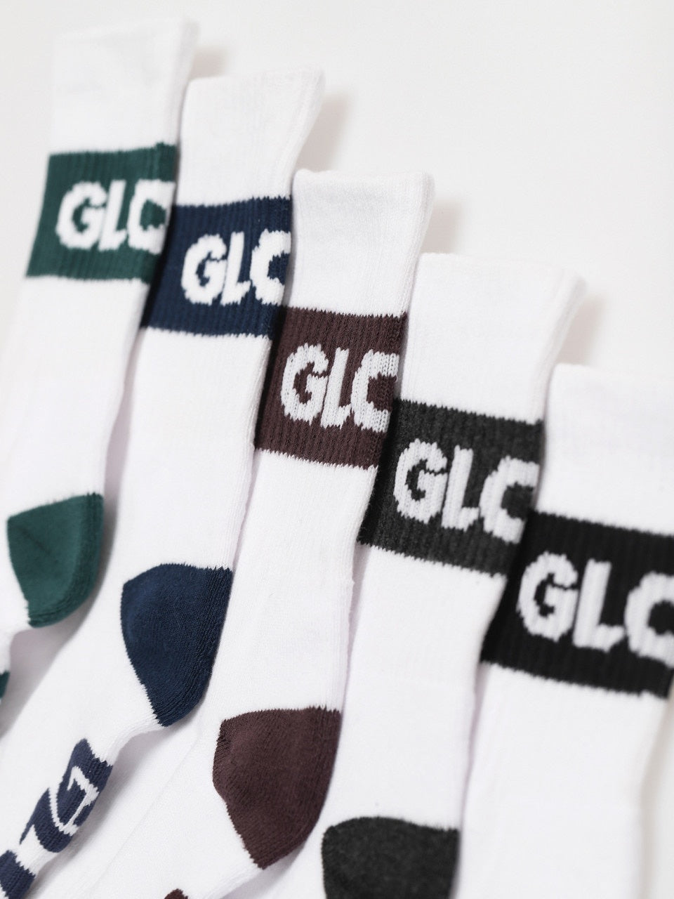 Globe Socks 5 Pack Horizons Crew White Assorted Size 7-11 Skateboard Sox