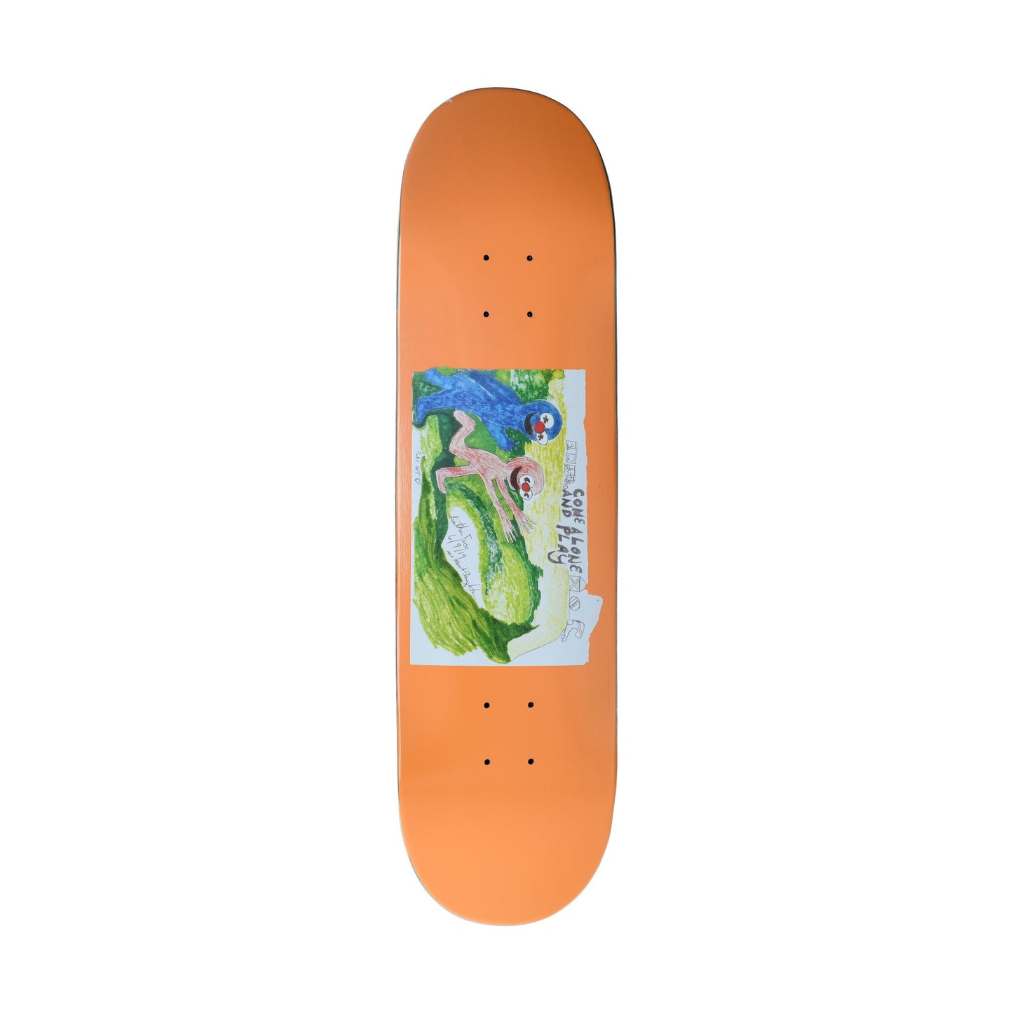 Glue Skateboard Deck Stephen Ostrowski Come Alone And Play 8.25" Apricot