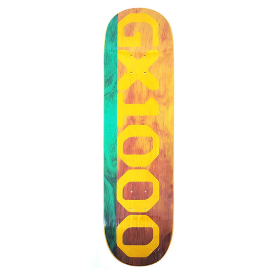 GX1000 Skateboard Deck Split Veneer Yellow Teal 8.5"