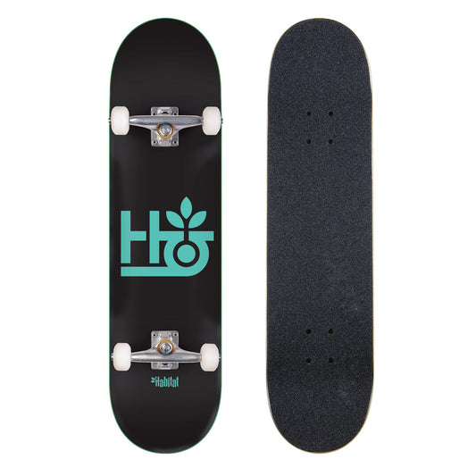 Habitat Complete Skateboard Pod Black/Teal 8"