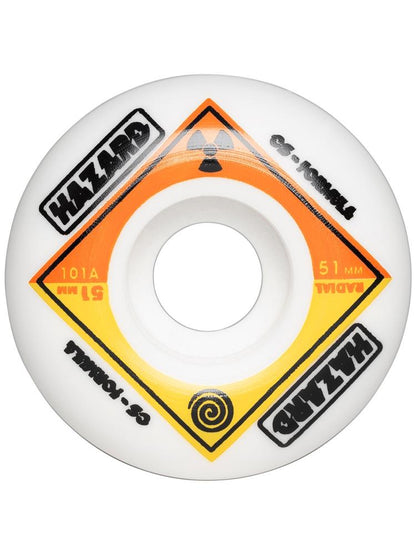 Hazard Skateboard Wheels Bio CS Radial White 53MM