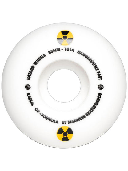 Hazard Skateboard Wheels Swirl CP Radial White 60MM