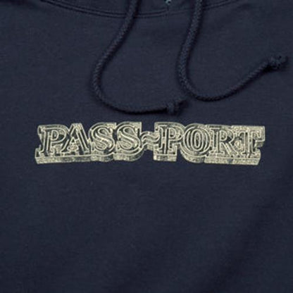 Passport Hood Maze Navy Pass~Port Skateboards Pullover