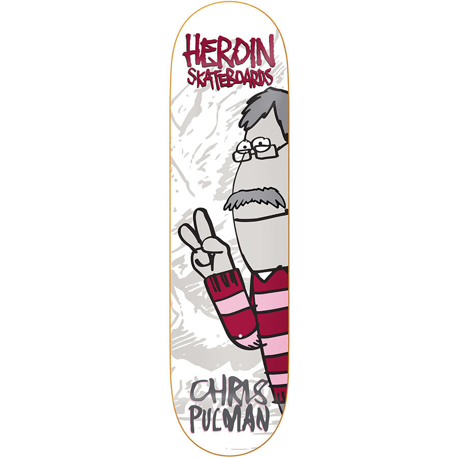 Heroin Skateboard Deck Chris Pulman Second Coming 8 5