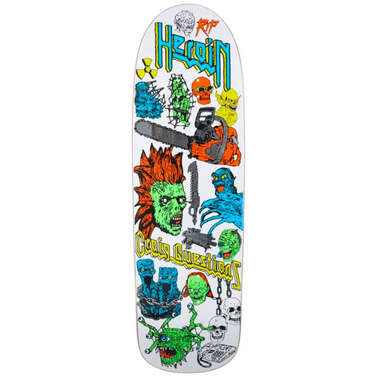 Heroin Skateboard Deck Craig Questions Video City DD 9.5" Shaped