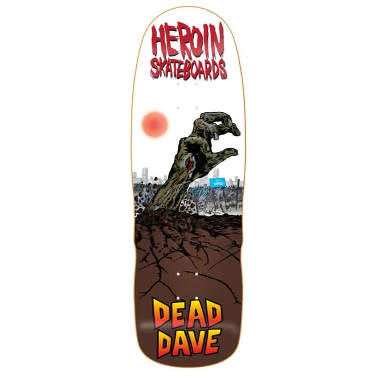 Heroin Skateboard Deck Dead Dave Lives 10 Mutant Shape