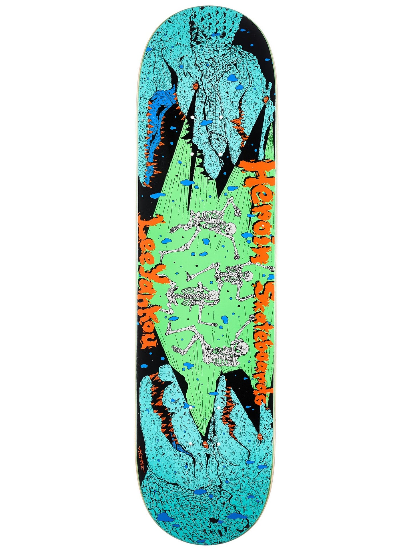 Heroin Skateboard Deck Lee Yankou Croc 8.25"