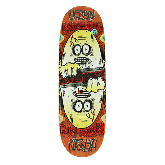 Heroin Skateboard Deck Razor Egg Symmetrical 9.5" Shaped (Wheel Wells)