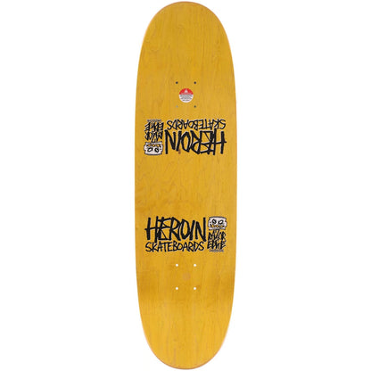 Heroin Skateboard Deck Symmetrical Egg 9.25" Shaped (Wheel Wells)