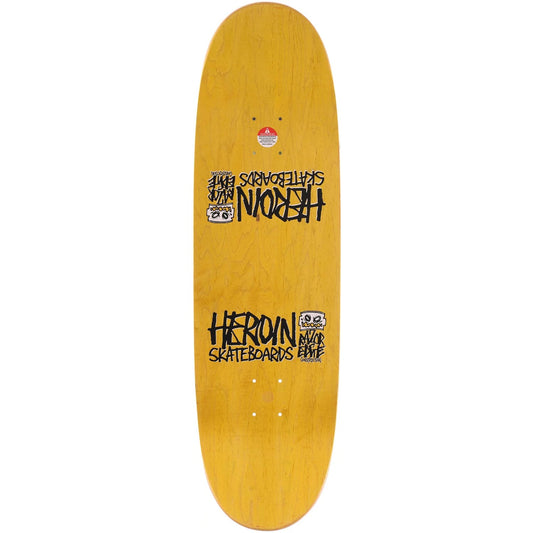 Heroin Skateboard Deck Symmetrical Egg 9.25" Shaped (Wheel Wells)