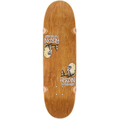 Heroin Skateboard Deck Symmetrical Egg 9.25" Shaped (Wheel Wells)