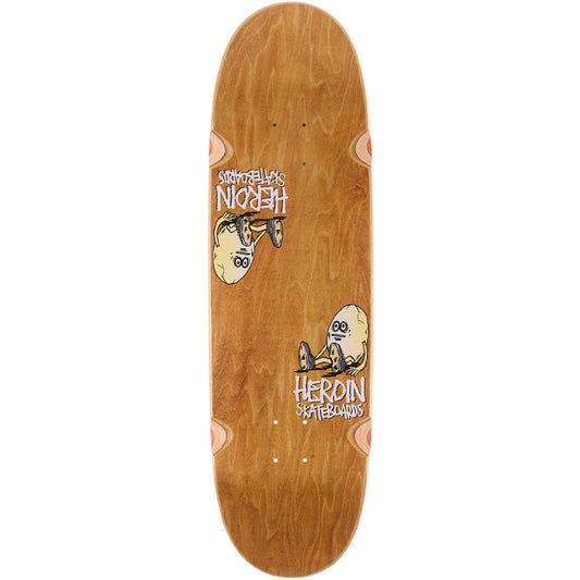 Heroin Skateboard Deck Symmetrical Egg 9.25" Shaped (Wheel Wells)