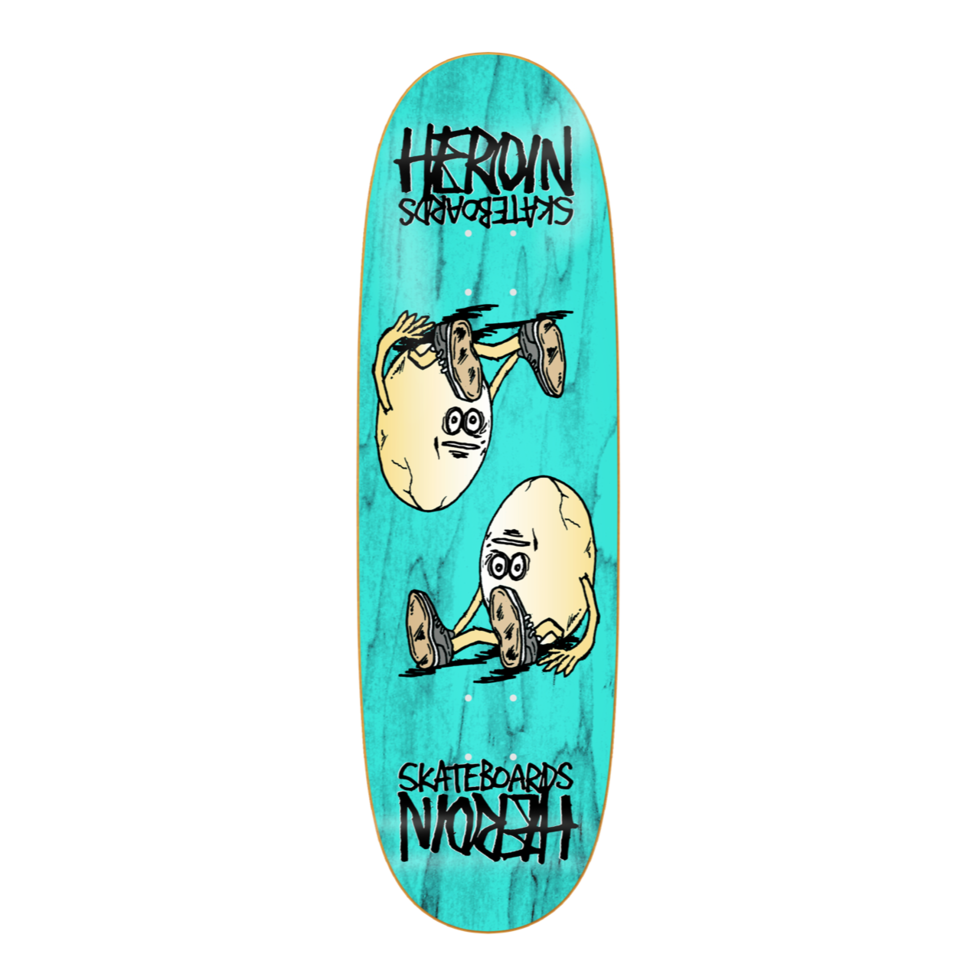 Heroin Skateboard Deck Symmetrical Egg 9 75 Shaped Limited Edition