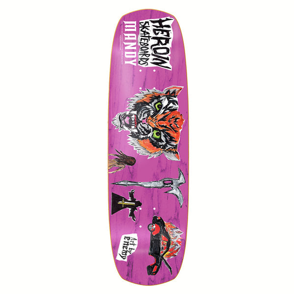 Heroin Skateboard Deck x Mandy Enemy Symmetrical 9.5"