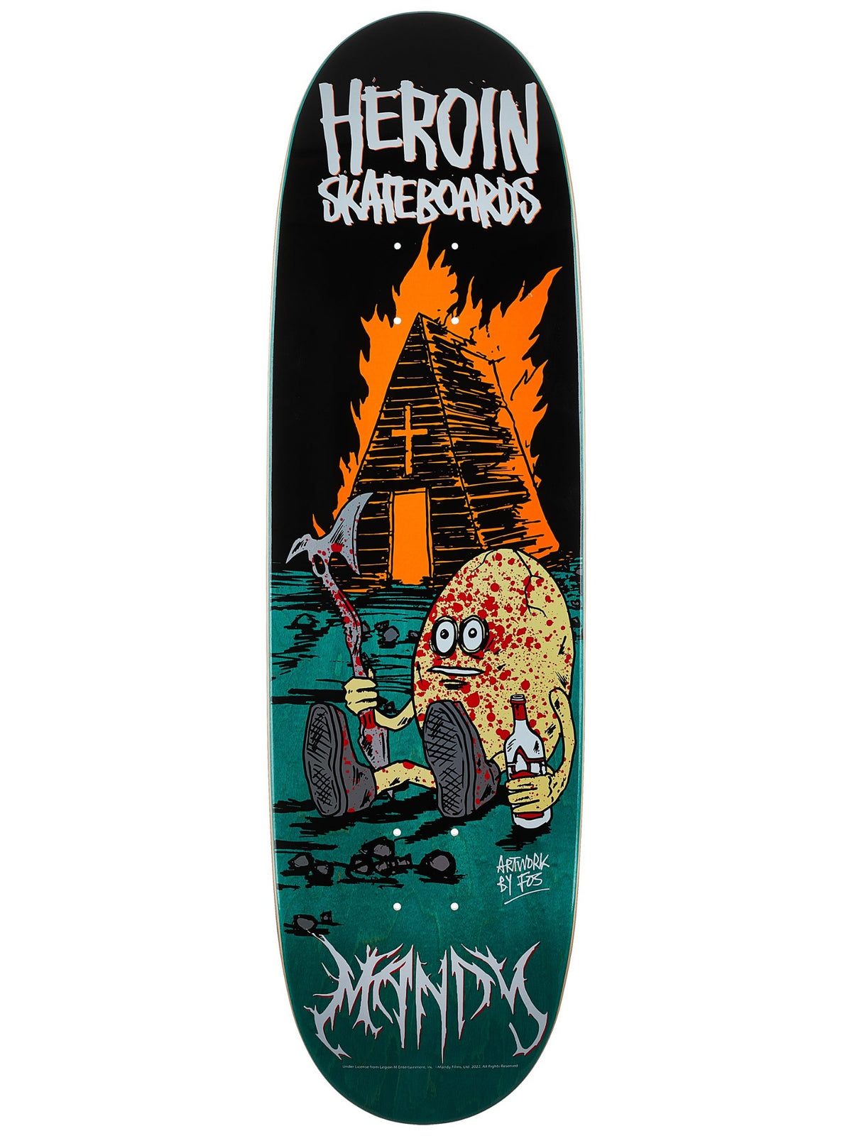 Heroin Skateboard Deck X Fos Big Egg 9 125