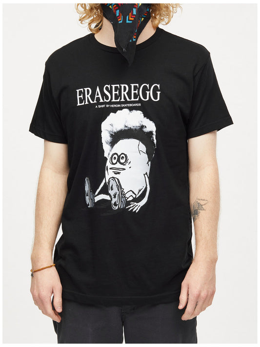 Heroin Tee Eraser Egg Black New Skateboard T-Shirt