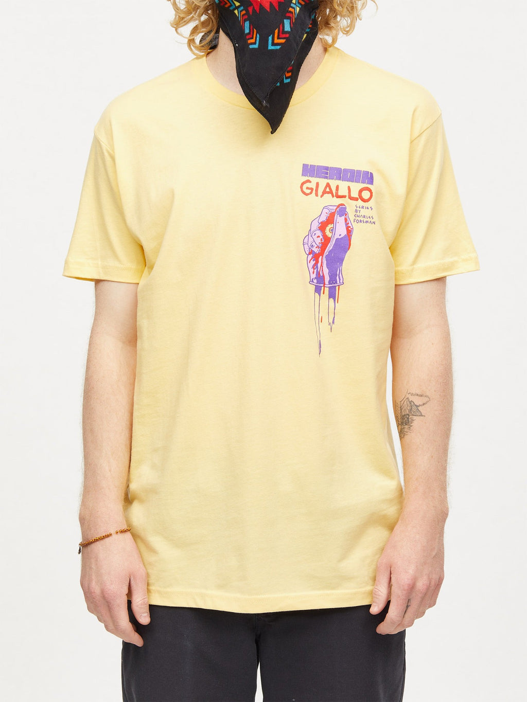 Heroin Tee Giallo Yellow New Skateboard T Shirt