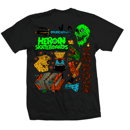Heroin Tee Life Black Skateboard T-Shirt