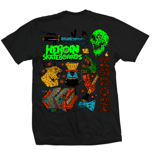 Heroin Tee Life Black Skateboard T-Shirt