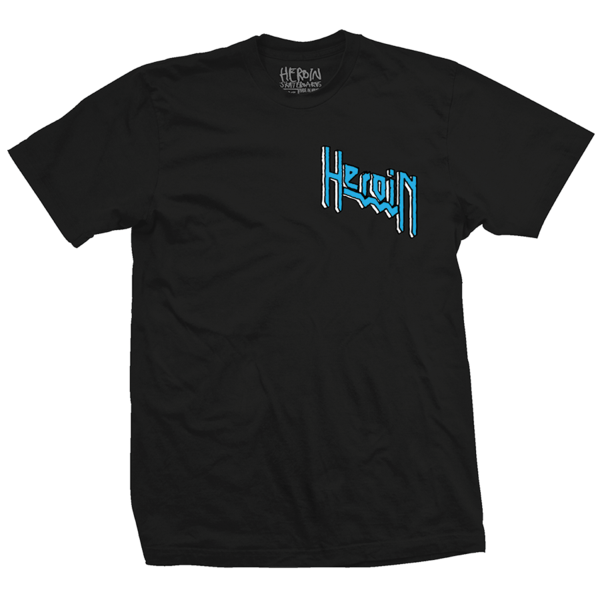 Heroin Tee Rip Black Skateboard T Shirt