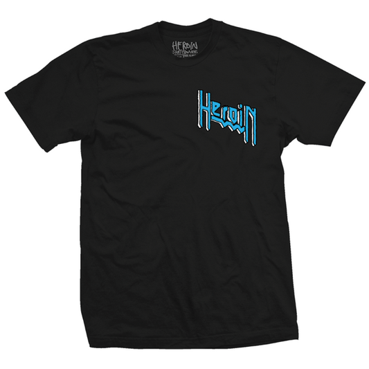 Heroin Tee RIP Black Skateboard T-Shirt
