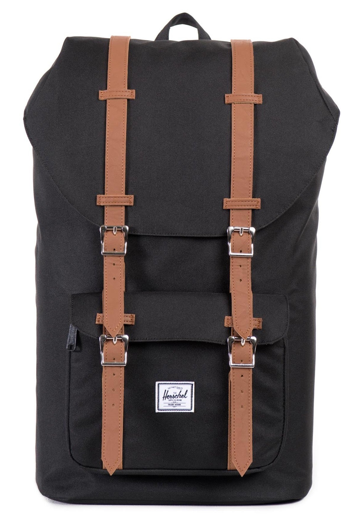 Herschel Supply Co Backpack Little America Black Tan Synthetic Leather Bag