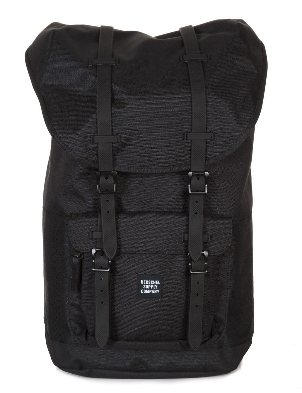 Herschel Supply Co Backpack Little America Black Rubber Mesh School Travel Bag