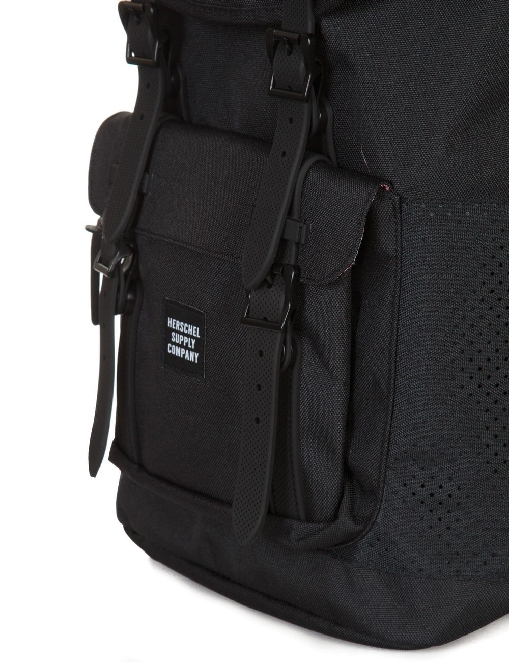 Herschel Supply Co Backpack Little America Black Rubber Mesh School Travel Bag